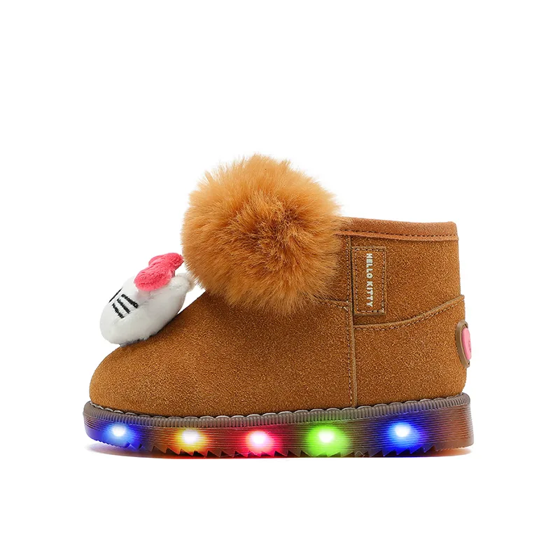 Детские утепленные снегоступы Hello Kitty с амортизацией Sanrio, Hello Kitty-Brown