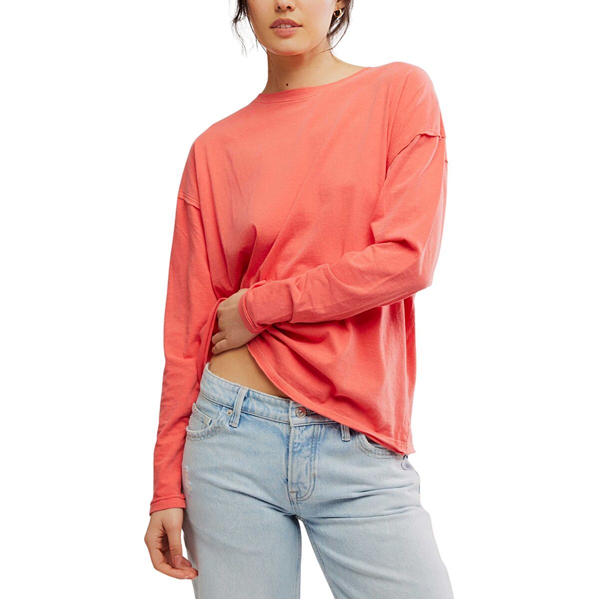 

Длинный рукав футболка Nina Free People, розовый