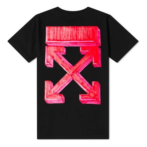 

Футболка marker slim tee 'black/red' Off-White, черный