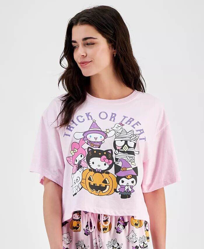 

Детская футболка Hello Kitty Trick Or Treat с рисунком Хэллоуина Love Tribe, розовый