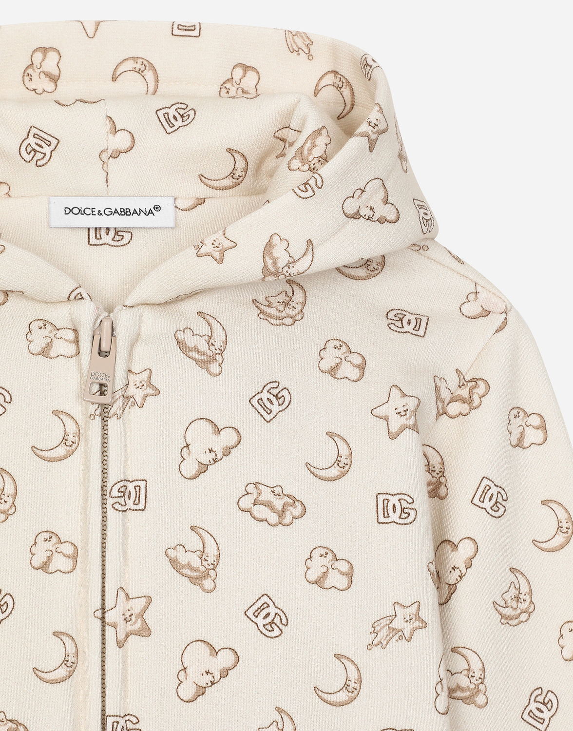 Джерси-худи с принтом по всей поверхности в виде луны и звезд Dolce&Gabbana, мультиколор — фото 3