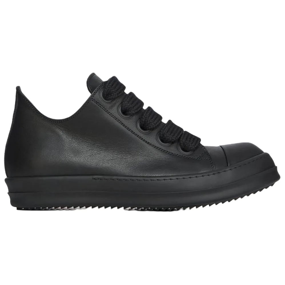 RICK OWENS RO Jumbolace Cow Leather Low top Skateboard Shoes 3.5cm мужские черные — фото 3