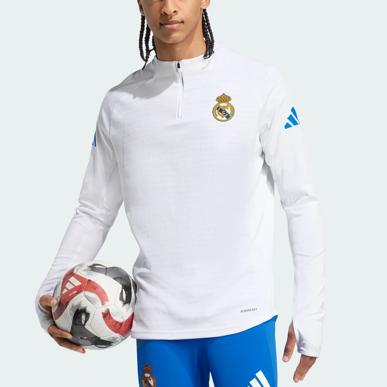 Футболка Real Madrid SS25 TIRO 25 PRO мужская Adidas, белый — фото 3
