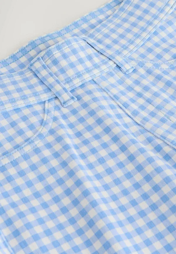 Джеггинсы Next, blue gingham, синяя клетка — фото 2
