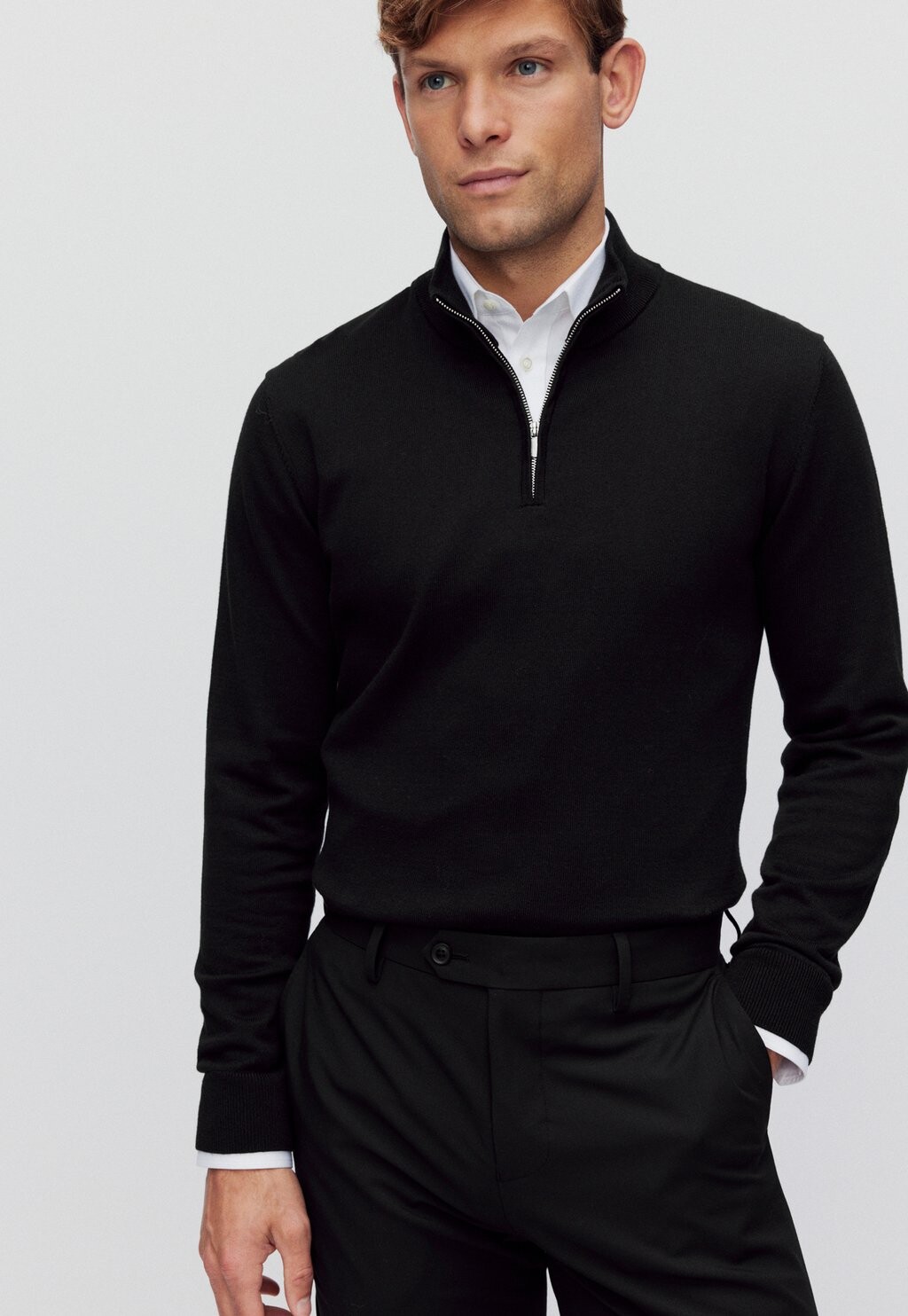 

Джемпер MENTON HALF ZIP Bläck, черный