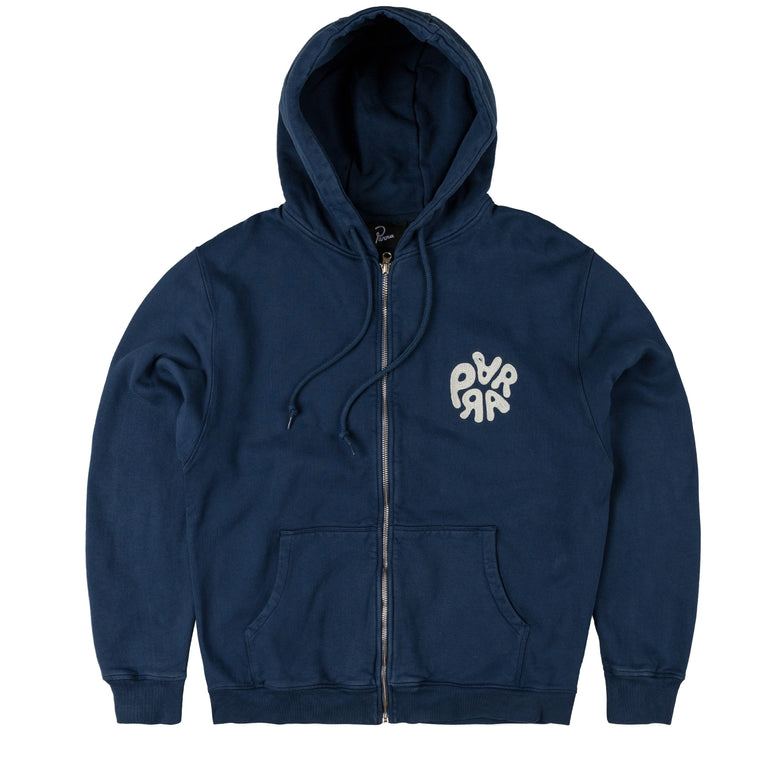 

Рубашка 1976 logo zip hooded sweatshirt By Parra, синий