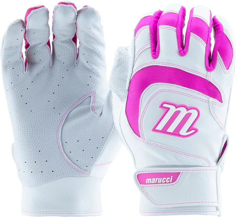 

Перчатки для ватина Marucci Adult Signature 4, белый/розовый