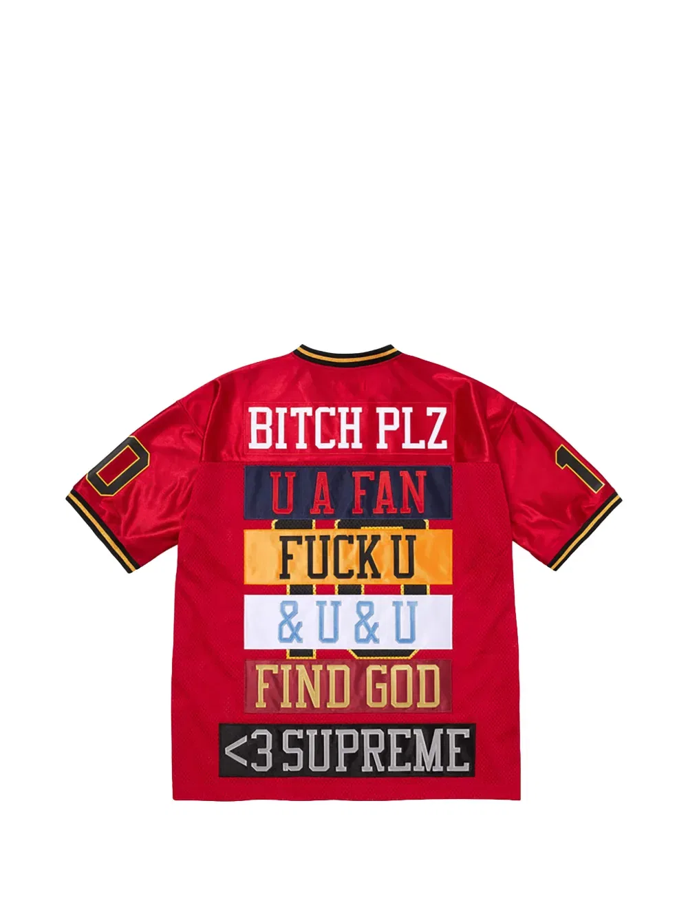 Топ Find God из джерси Supreme, красный — фото 2