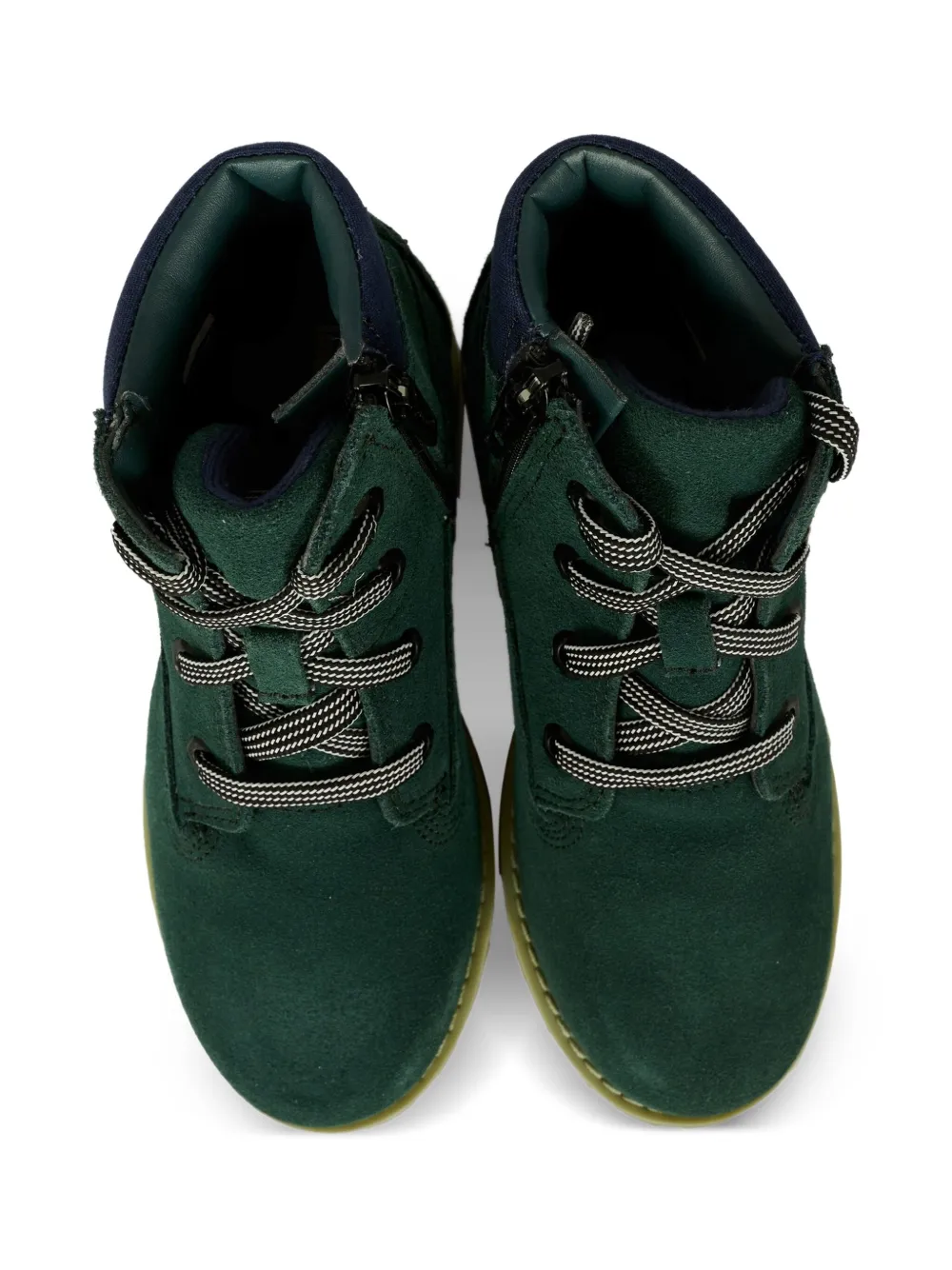 Ботинки на шнуровке с логотипом Timberland Kids, зеленый — фото 3