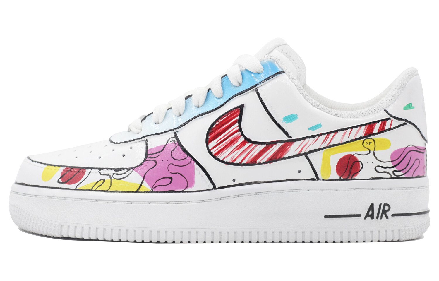 

Кроссовки для скейтбординга Air Force 1 мужские с низким верхом белые/розовые Nike, Розовый, Кроссовки для скейтбординга Air Force 1 мужские с низким верхом белые/розовые Nike