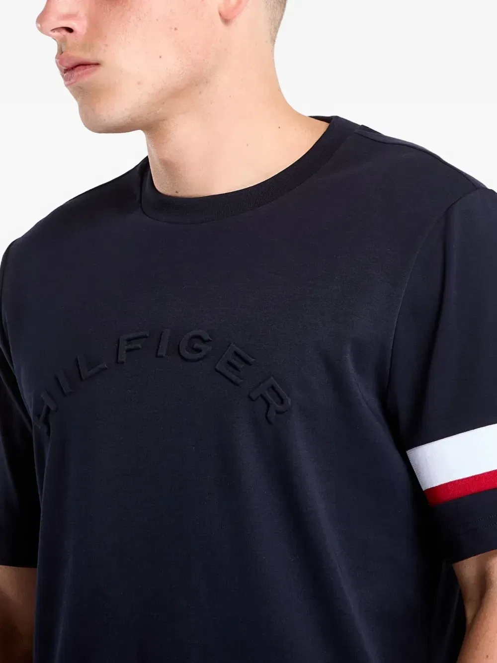 Футболка с тисненым логотипом Tommy Hilfiger, синий — фото 4