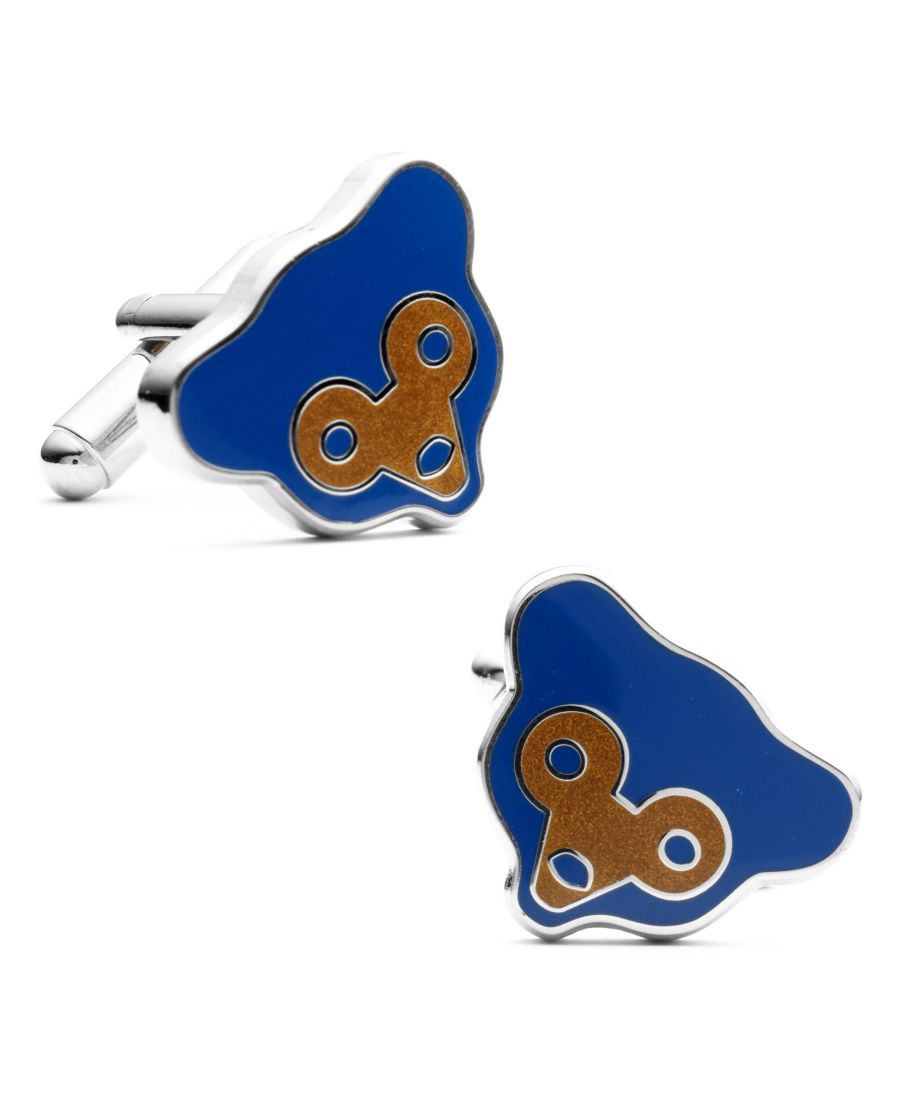 

Запонки в стиле ретро с символикой бейсбольной команды Chicago Cubs Cufflinks Inc, Blue