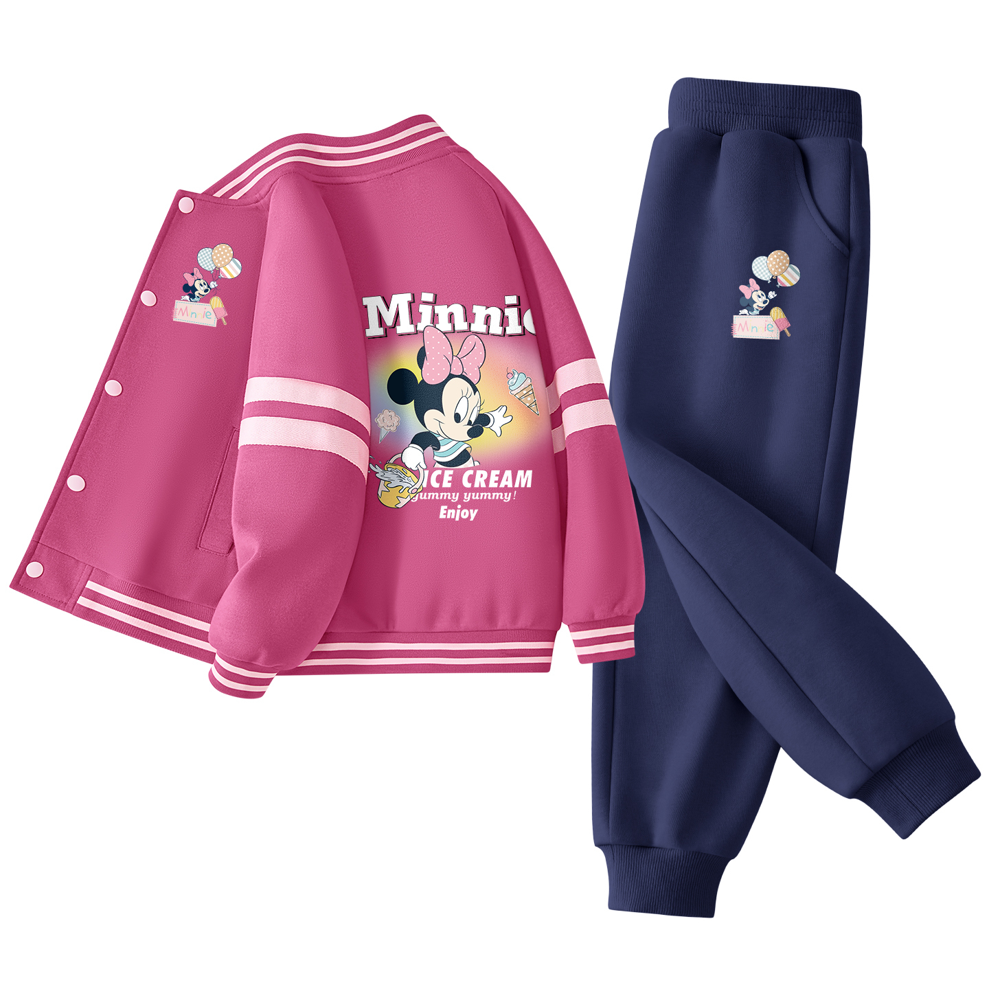 Детская повседневная спортивная одежда Disney, Di Balloon K_Di Dazzling Color Rose Red+Di Balloons K Black — фото 4