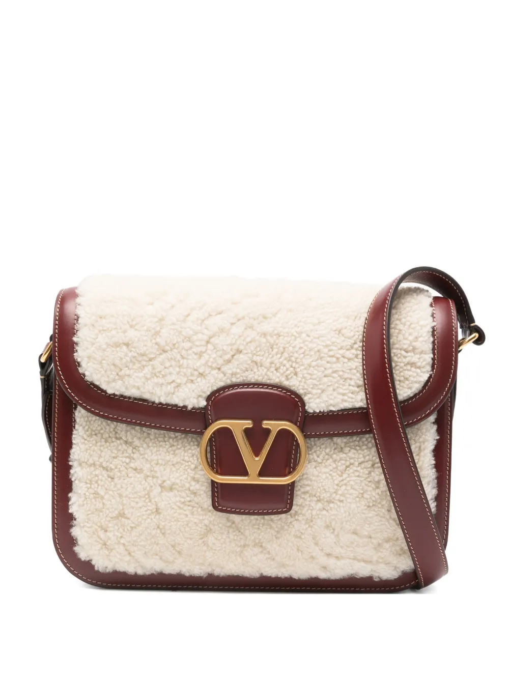 

Сумка на плечо из овчины VALENTINO GARAVANI, белый