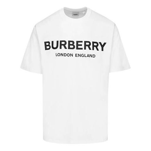 

Футболка Burberry Cotton Logo Printing Classic Short Sleeve Unisex White, белый