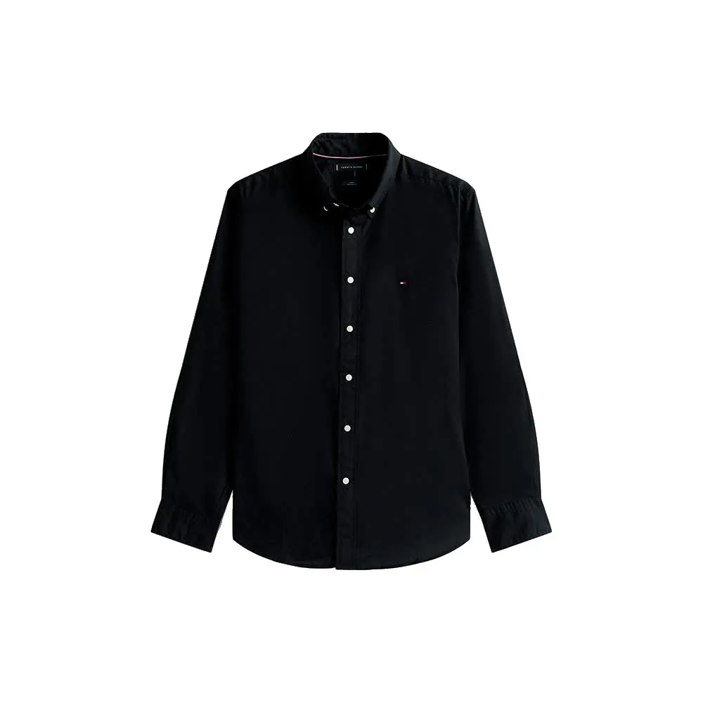 Рубашка с длинным рукавом Tommy Hilfiger Core Flex Regular Fit, черный — фото 3