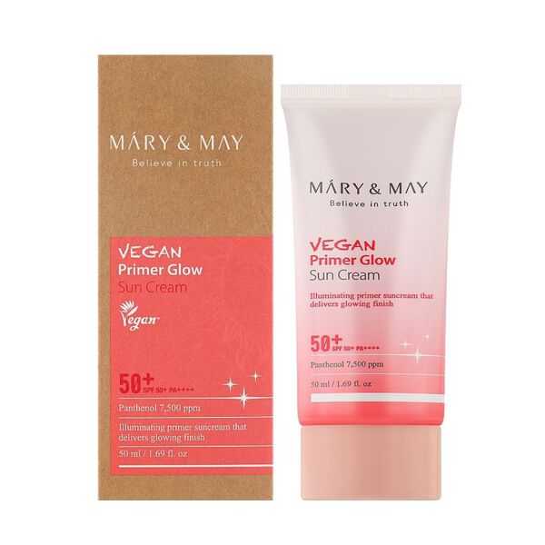 

Осветляющая основа под макияж с пигментом, spf50+ pa++++, 50 мл Mary & May Vegan primer glow
