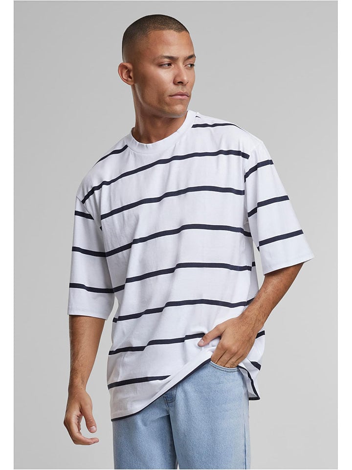 

Urban Classics Рубашка бело-темно-синего цвета