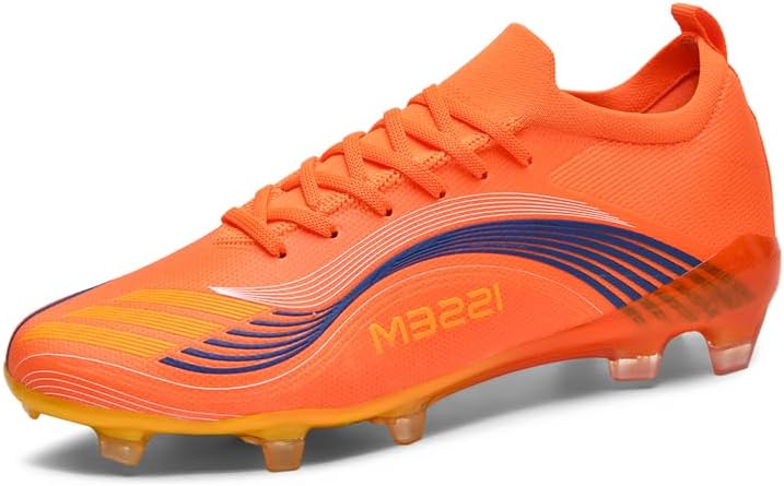 

Мужские футбольные бутсы с высоким голенищем среднего и большого размера, бесшовные низкие бутсы с длинными шипами, молодежные профессиональные тренировочные кроссовки для газона, для занятий в зале и на улице Lhyxu, Fluorescence