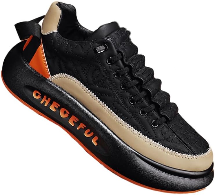 

Мужские стильные массивные кеды для скейтборда - модный уличный стиль с удобной мягкой подошвой, не скользящей, для прогулок и повседневной носки Fmshi, черный