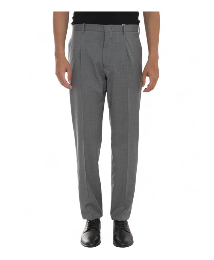 

Брюки чинос из тонкой шерсти с разрезом, как у портного. Hindustrie, серый