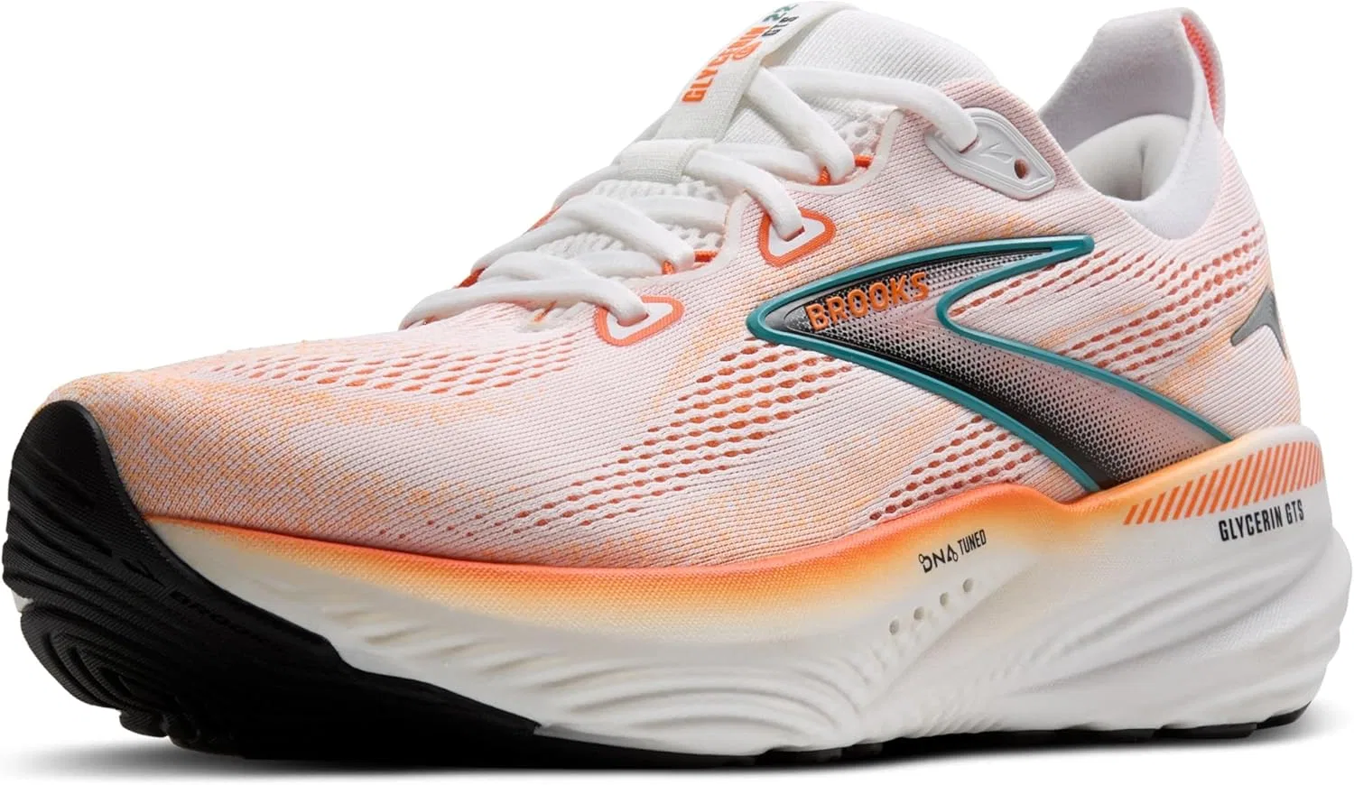 Мужские кроссовки Brooks Glycerin GTS 22, White, Orange, Green, Blue, Slate
