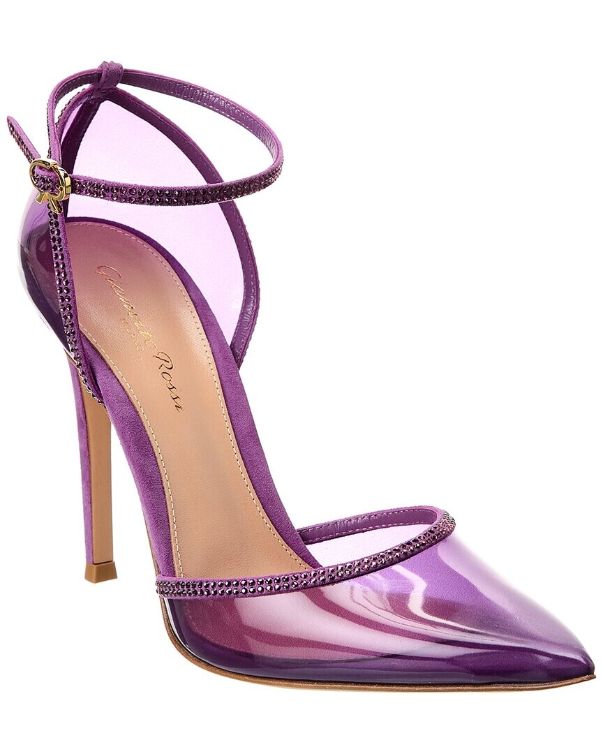 Насосы Gianvito Rossi Sabina Plexi, фиолетовый — фото 2
