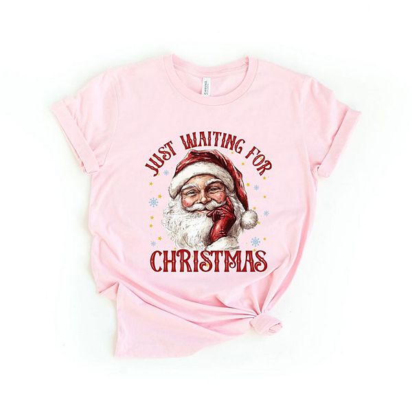 

Футболка с принтом "Just waiting for christmas santa" Simply Sage Market, Pink, Зеленый, Футболка с принтом "Just waiting for christmas santa" Simply Sage Market, Pink