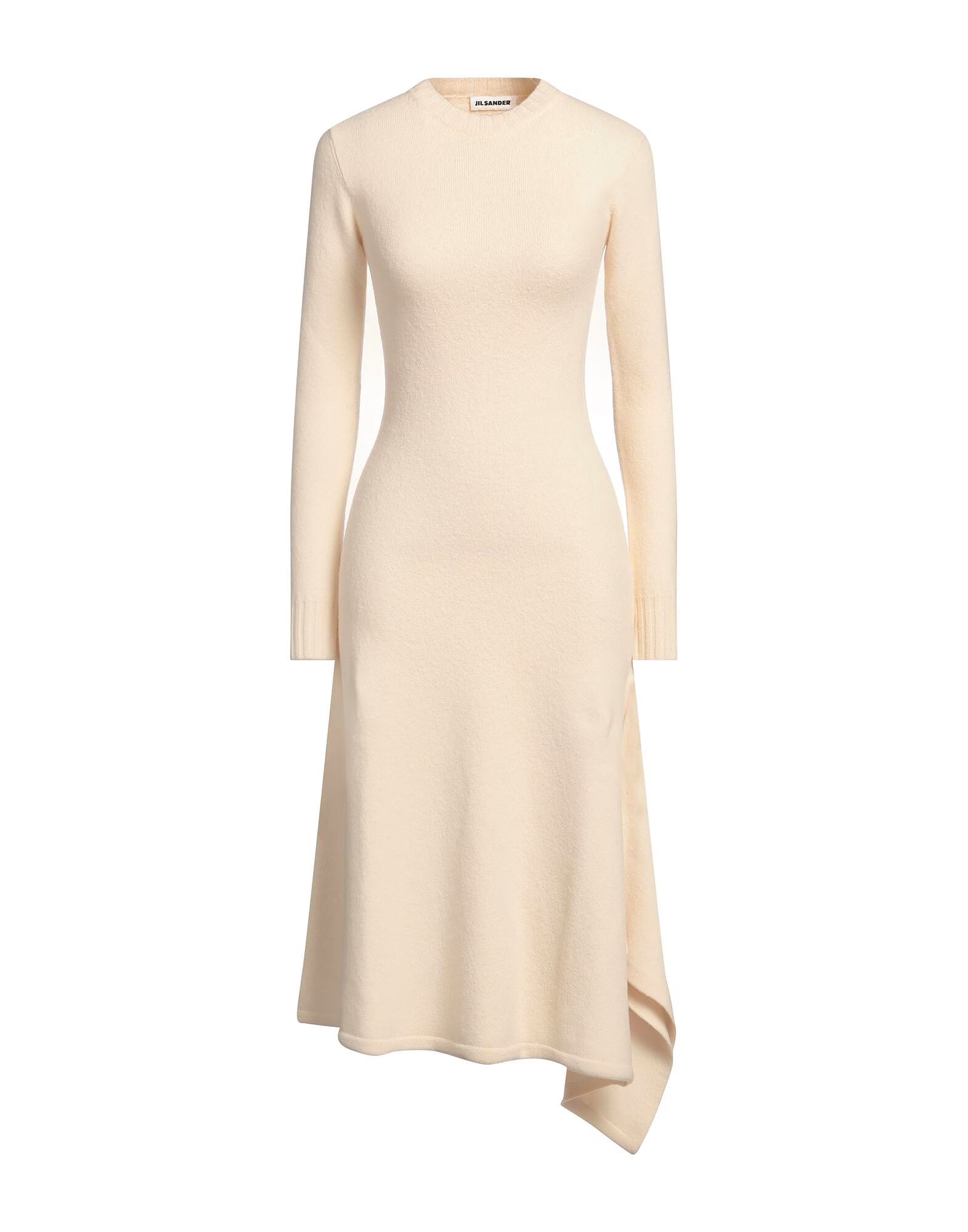 

Платье миди Jil Sander, кремовый