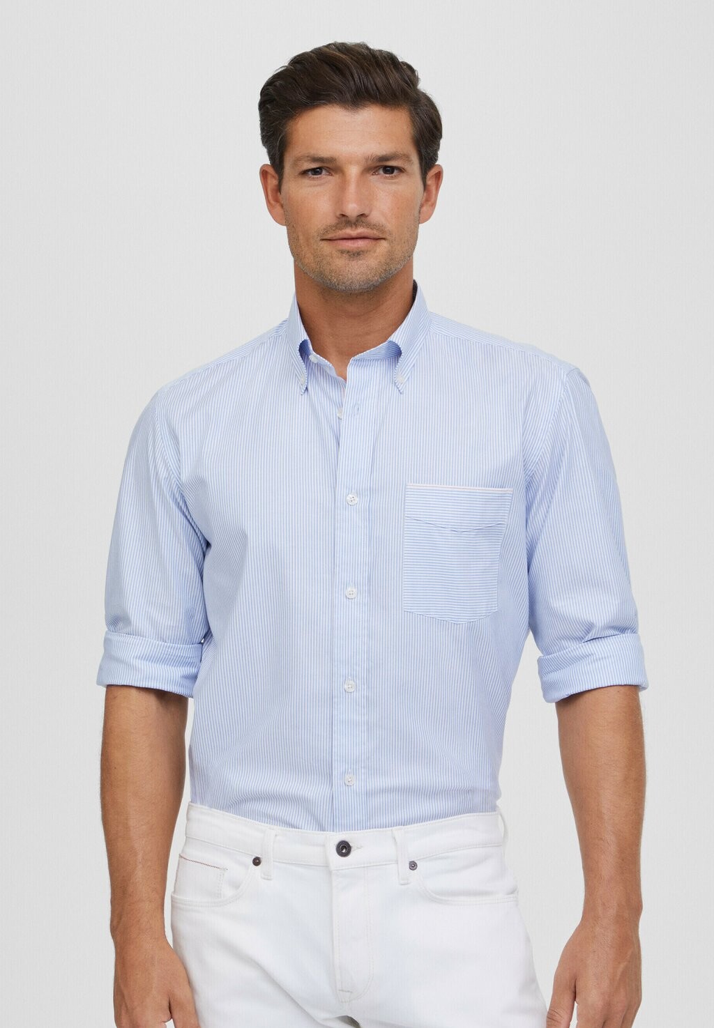 

Рубашка BD BANKER STR OXF Façonnable, цвет white blue