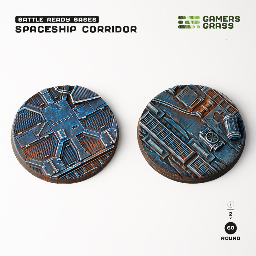 

Аксессуары Gamers Grass Battle Ready Bases: Spaceship Corridor - Round 60mm (2)