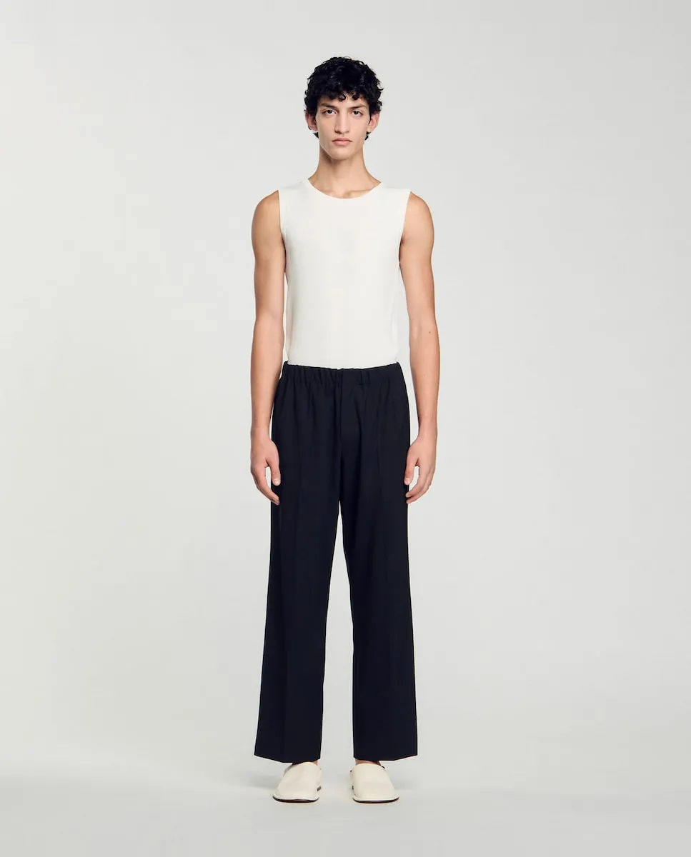 

Широкие мужские брюки Sandro, черный