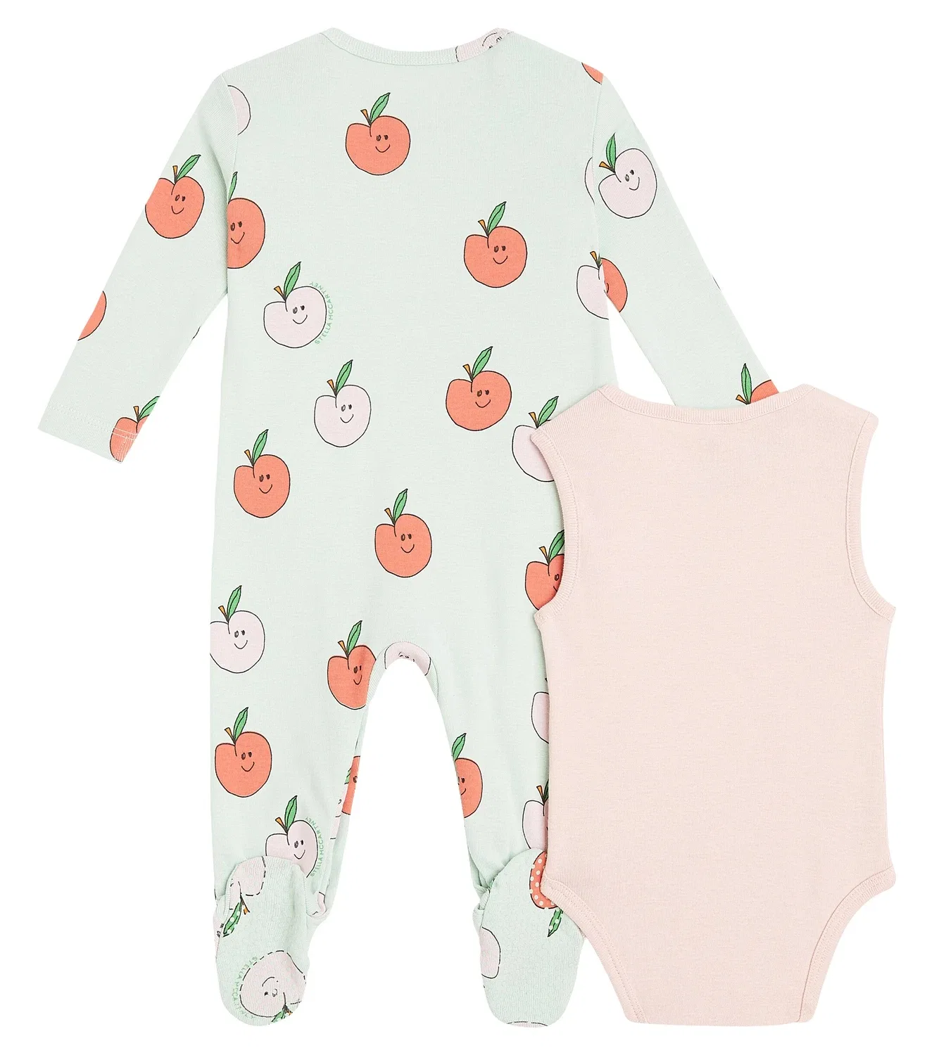 Комплект из комбинезона и боди из хлопкового джерси для малышей Stella Mccartney Kids, мультиколор — фото 4