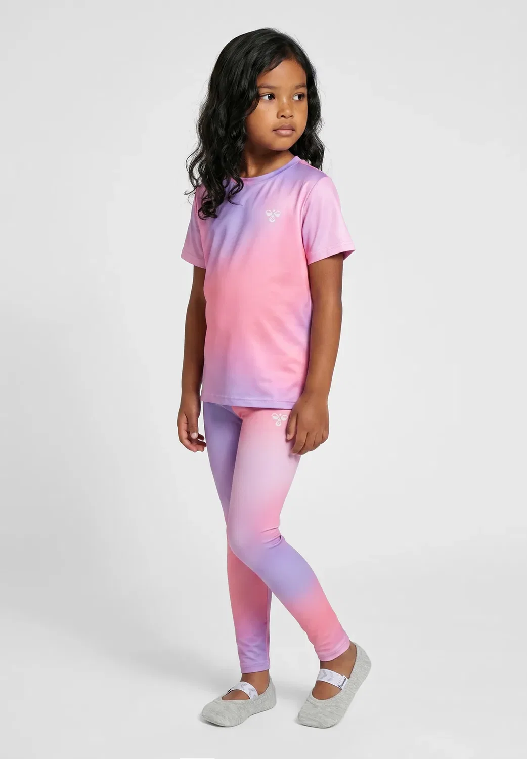 Спортивные леггинсы Hmljr с градиентным рисунком Hummel, Shell Pink — фото 2