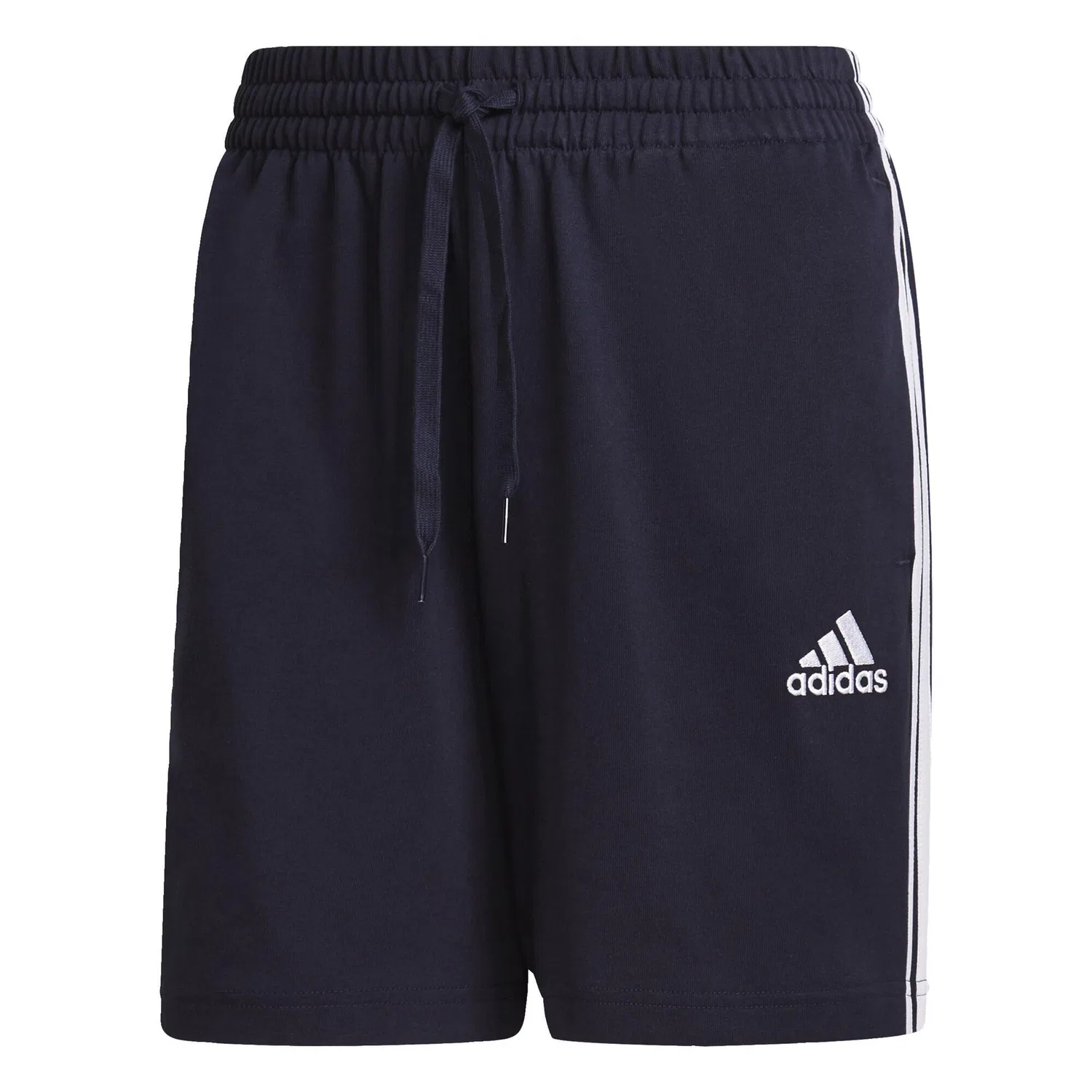 Мужские шорты с эластичным поясом AEROREADY Essentials 3-Streifen Adidas, Navyblau Weiss — фото 2