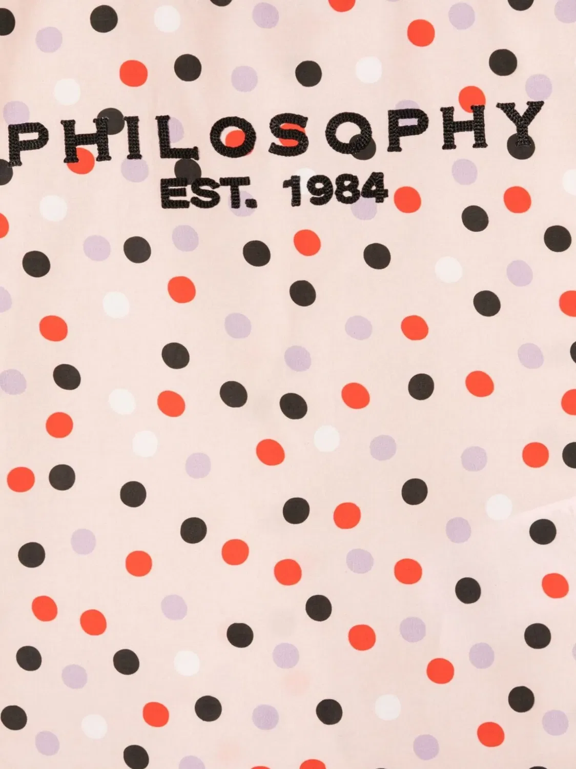 Футболка с логотипом и гороховым принтом Philosophy Di Lorenzo Serafini, розовый — фото 3