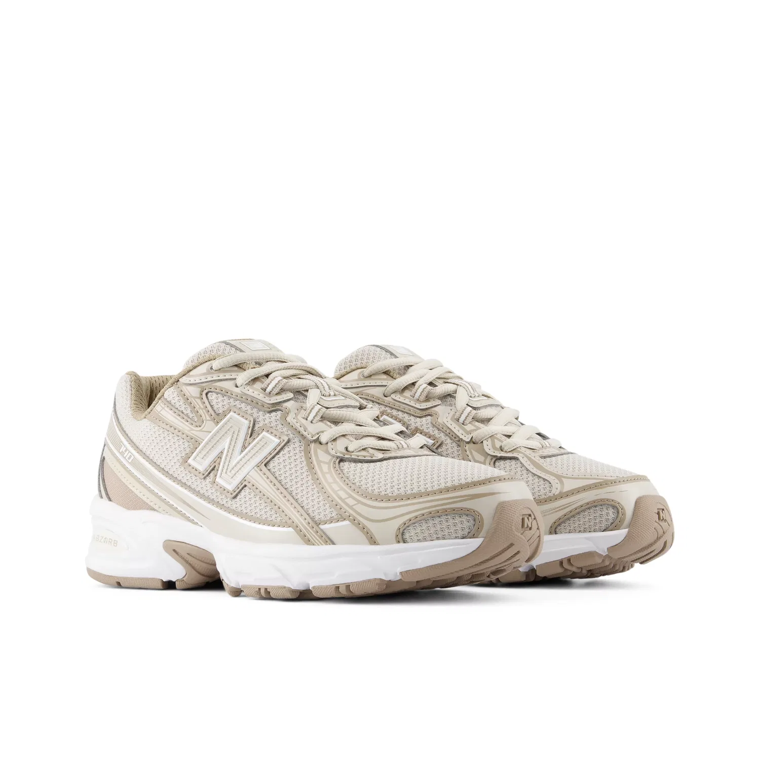 Детские кроссовки на шнуровке с амортизацией 740 Lace New Balance, Timberwolf With Driftwood — фото 2