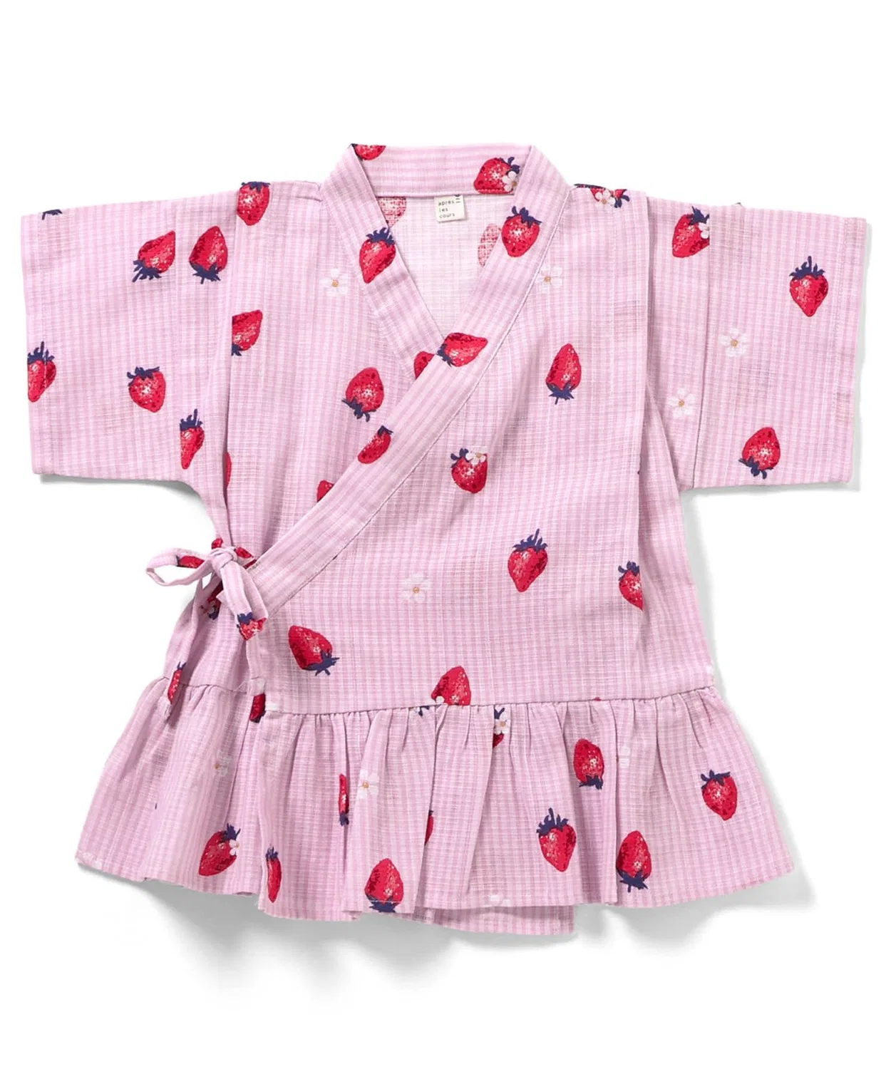 Детское кимоно-юката с принтом Peplum Jinbei, модель Apres les cours, Lavender — фото 4