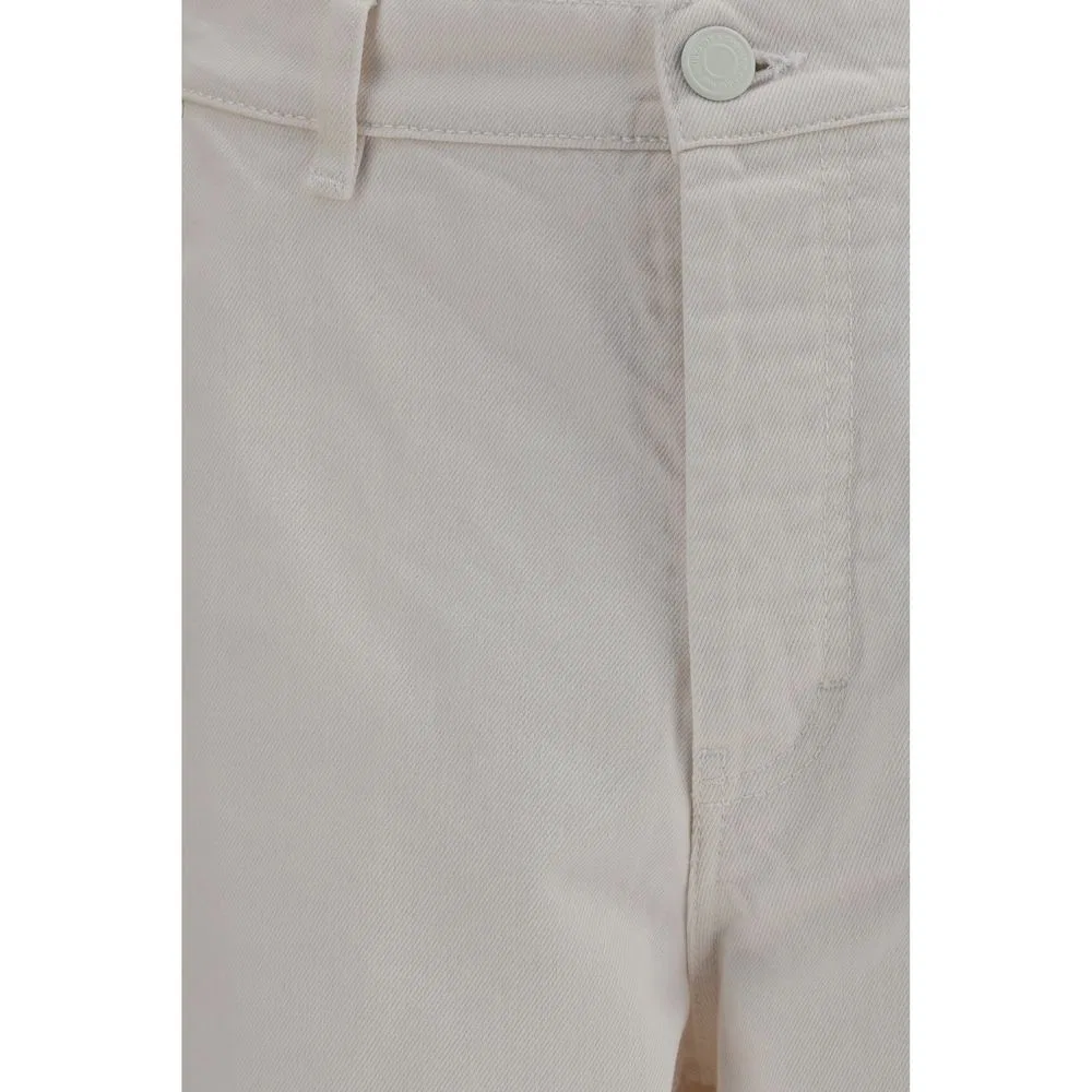 Мужские джинсы свободного кроя White Cotton Jeans Denim AMI Paris, White — фото 3