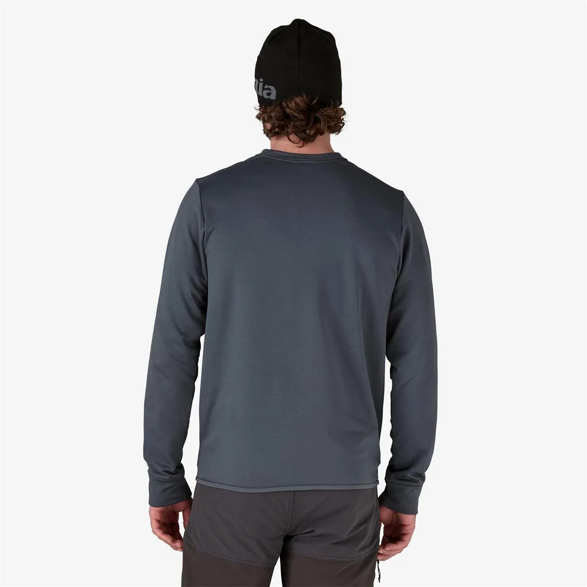 Технический флисовый свитер с микрогрид-подкладкой Patagonia R1 Thermal Crew, Smolder Blue — фото 2