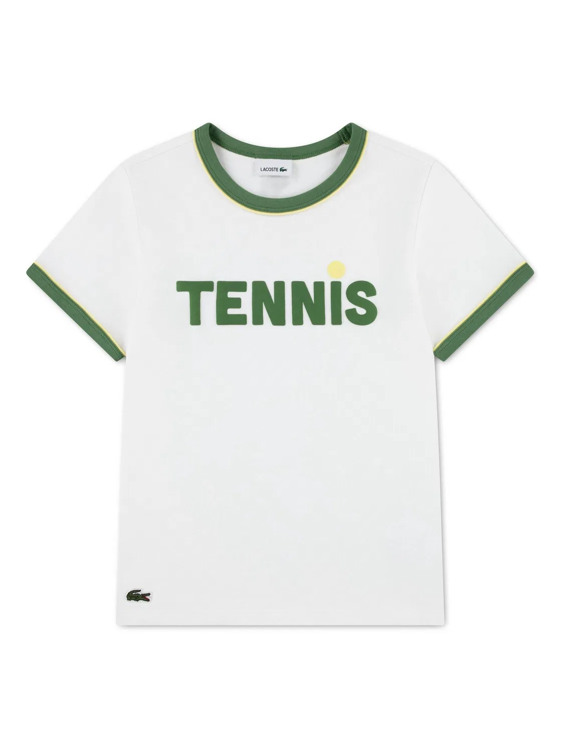 Футболка с принтом Lacoste Tennis Ringer, белый — фото 4