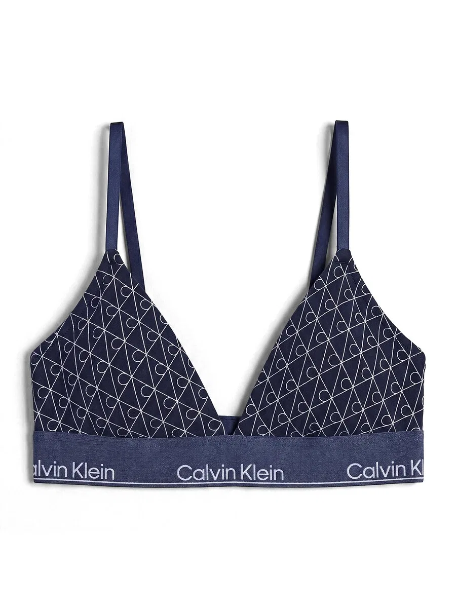 Треугольный бюстгальтер Calvin Klein синего цвета