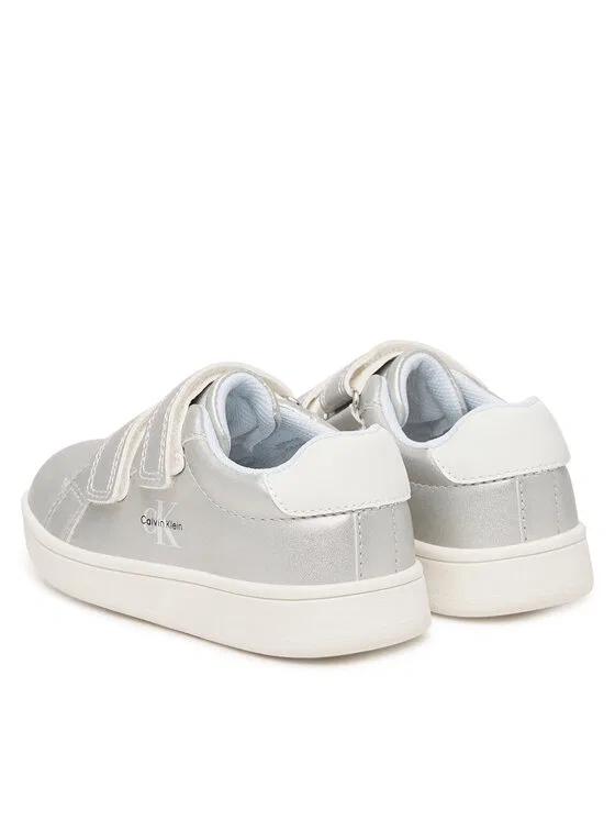 Кроссовки Low Cut Velcro Calvin Klein, серебро — фото 3