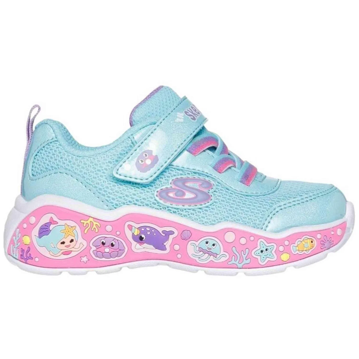 Детские кроссовки для девочек Skechers 303158N-TQMT, Blau — фото 2