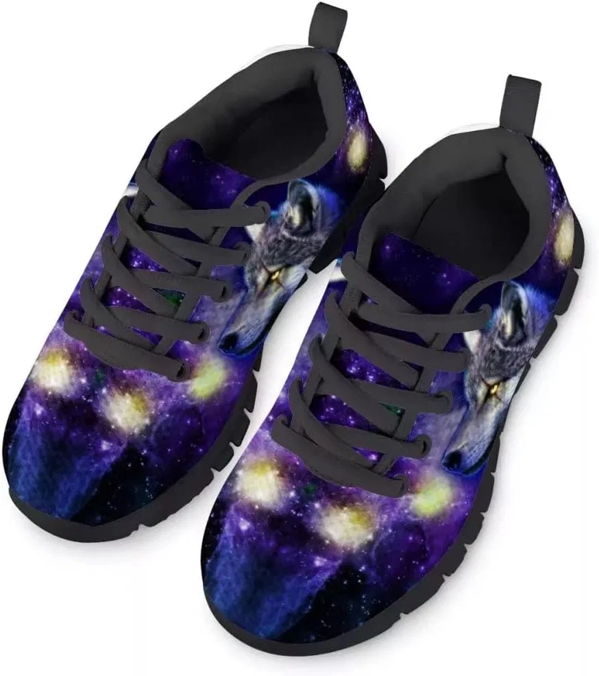 Детские кроссовки для девочек с принтом Galaxy PinUp Angel, Wolf Galaxy — фото 3