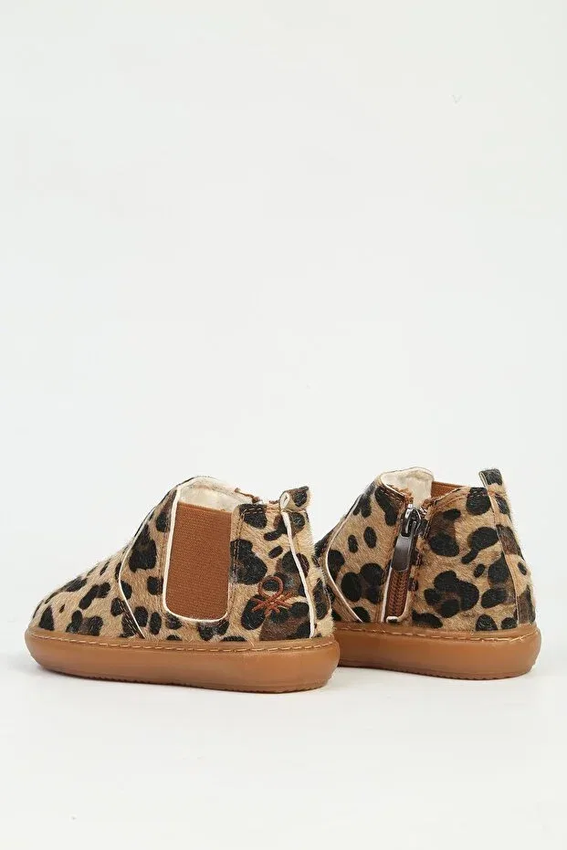 Детские ботинки для девочек с принтом Leopard kids boots bn-50179 Benetton, Leopard — фото 3