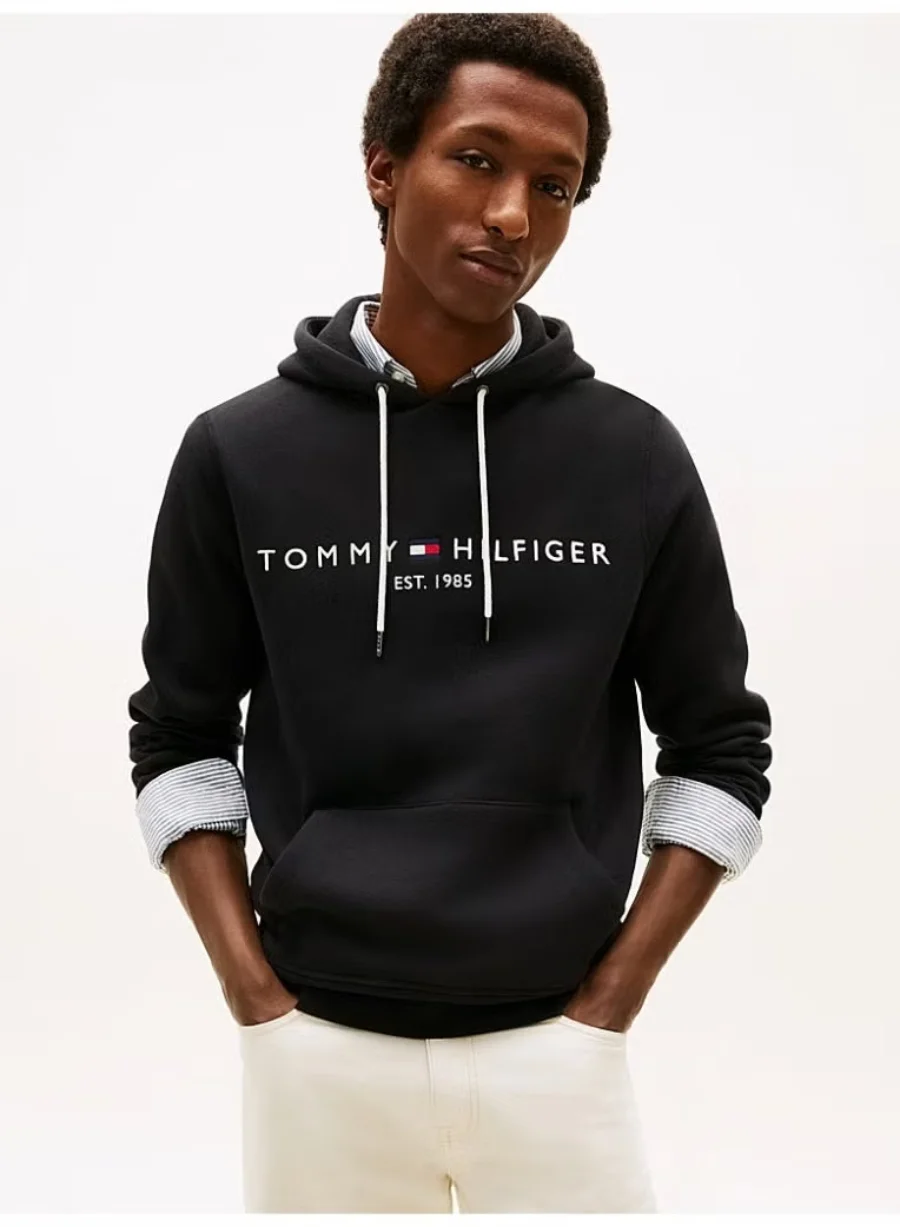Худи Tommy Hilfiger Logo Flex Fleece, черный