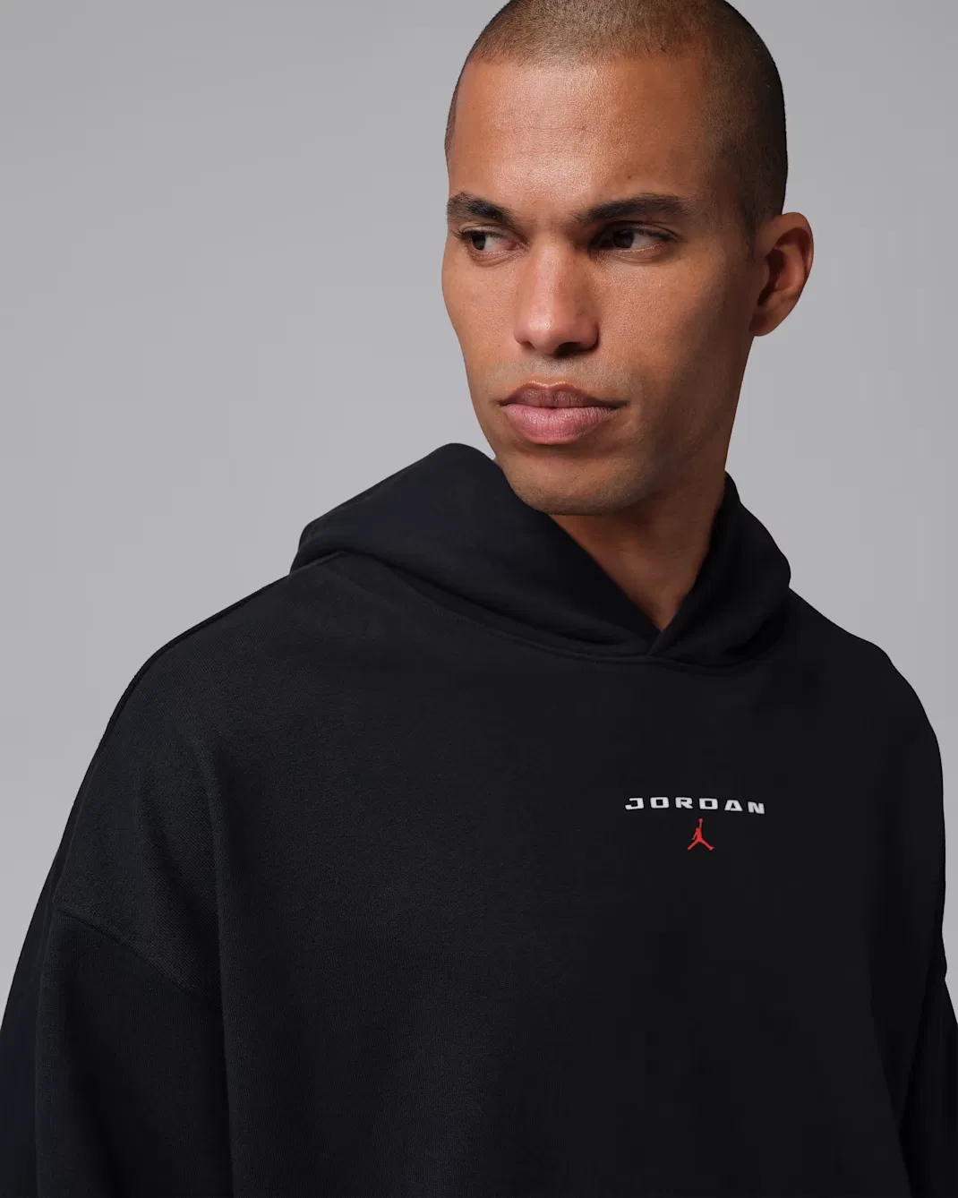 Мужская толстовка с капюшоном оверсайз Jordan Flight Fleece, Black — фото 3