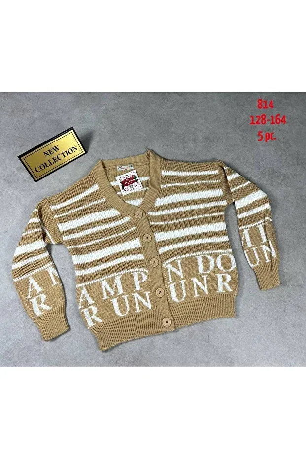 Детский кардиган для девочек с принтом Minimoda Kids, Mink — фото 3