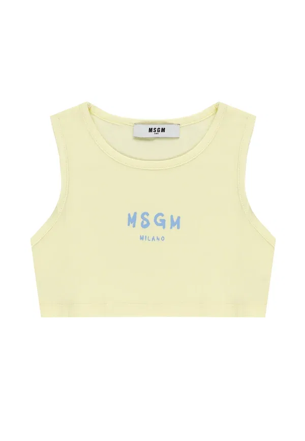 Топ с принтом Top Msgm, желтый
